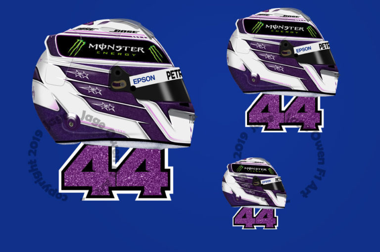 Lewis Hamilton – 2020 Helmet with purple 44 – Scuderia GP
