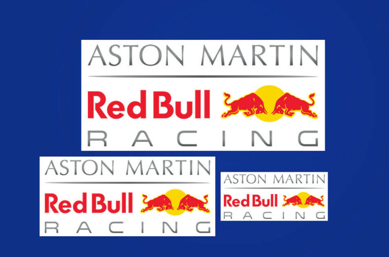 Red Bull Aston Martin Racing Logos (White) – Scuderia GP