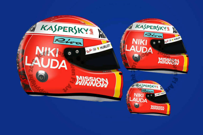 Sebastian Vettel 2019 Niki Lauda Tribute Helmet Scuderia GP