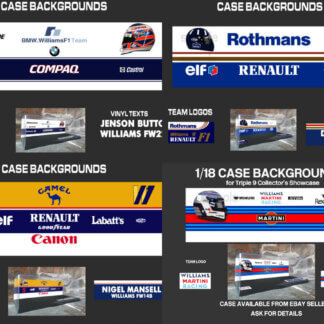 Custom Williams Minichamps FW08-FW36 Backdrop for F1 1/18