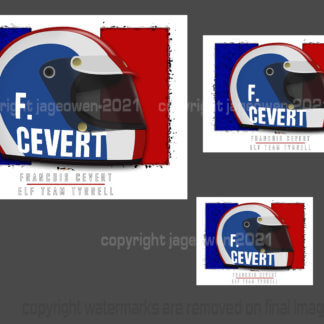 Francois Cevert Helm Sticker / Aufkleber F1 