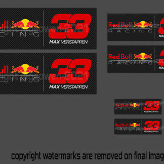 Red Bull 21 Max Verstappen Behind Wheel Racing Sticker Carbon Scuderia Gp