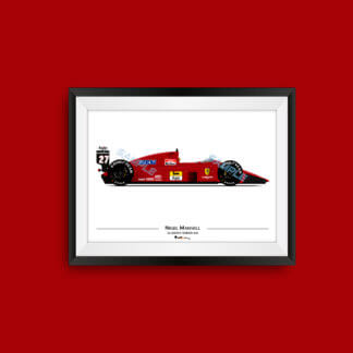 Ayrton Senna Jean Alesi Nigel Mansell signed photo print Formula 1 Framed 