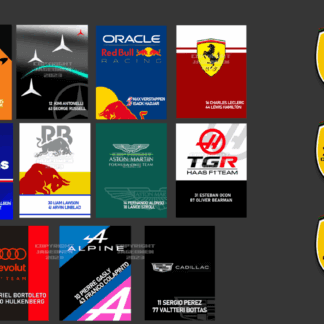 2026 F1 Team Sponsor Logo Stickers