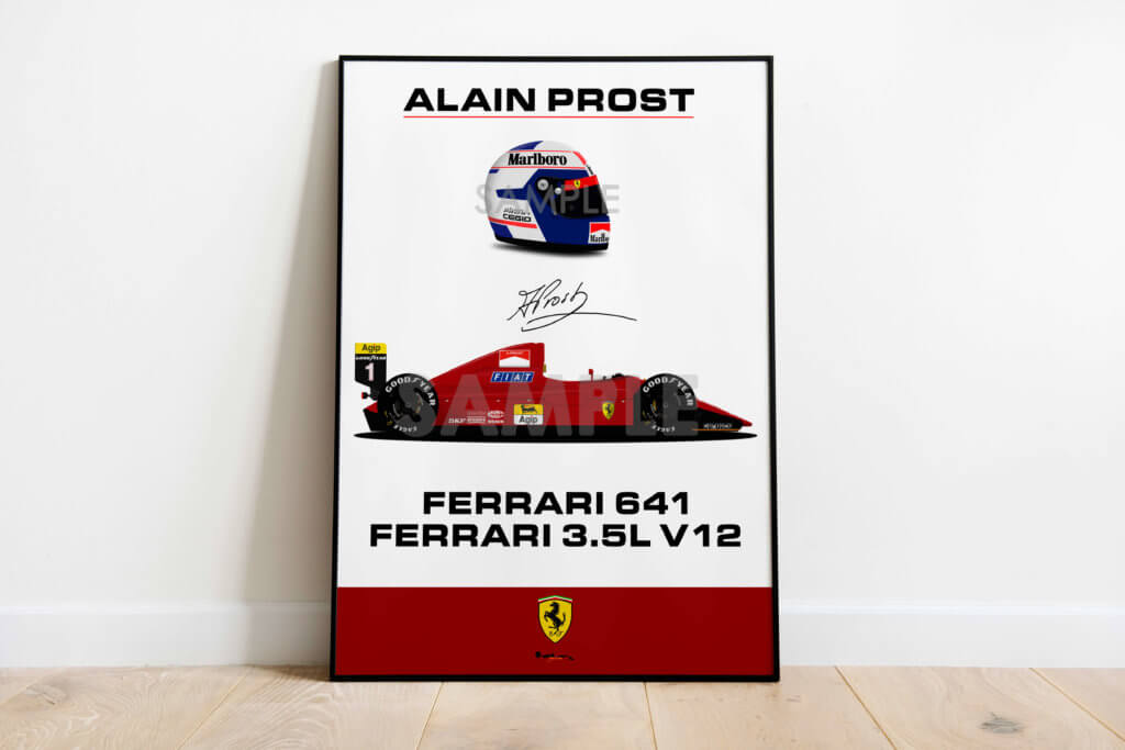 Alain Prost – Ferrari 641 Car & helmet – Scuderia GP