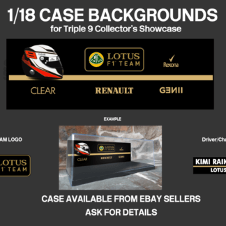 Custom Lotus E20 Backdrop for F1 Minichamps 1/18 Case