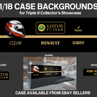Custom Lotus E21 Backdrop for F1 Minichamps 1/18 Case